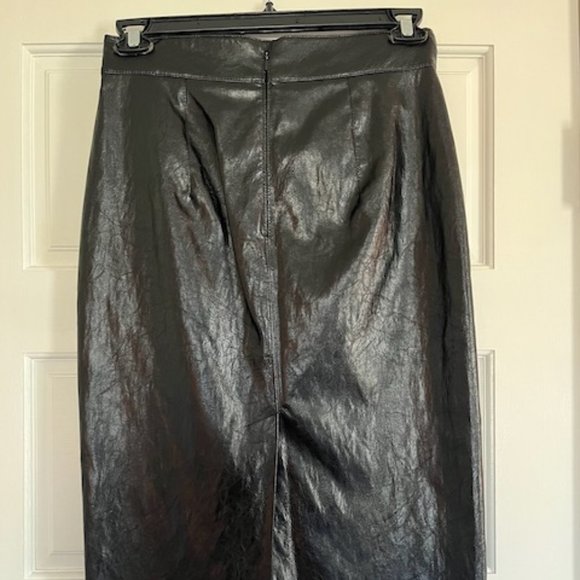 Marella Faux Leather Coated Pencil Skirt - 6 - Picture 4 of 15